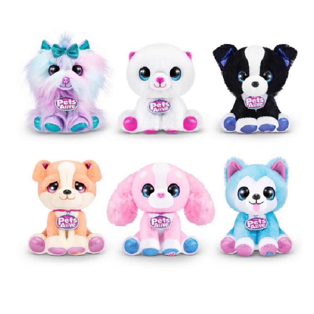Pets Alive Pet Shop Surprise Puppy Rescue S3 - Interactive Healing Puppy Plush with Speak & Repeat and 10+ Surprises - Assorted (Bulldog)