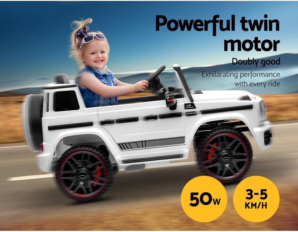 Mercedes G63 Electric Ride On Car– White