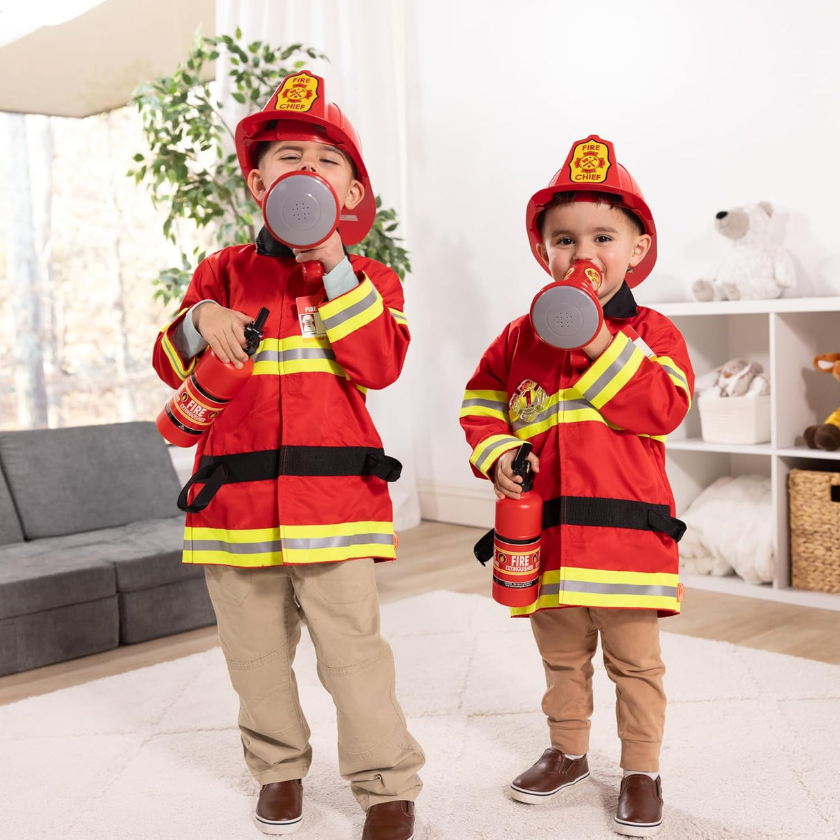 Melissa & Doug Fire Chief Role Play Costume Dress-Up Set