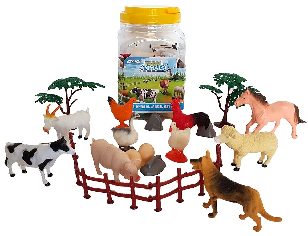 Farm Animals Plastic Figure Set