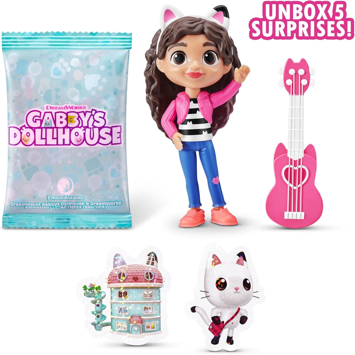 5 Surprise Gabby's Dollhouse Mini Figures and Accessories with 45+ Surprises - Assorted