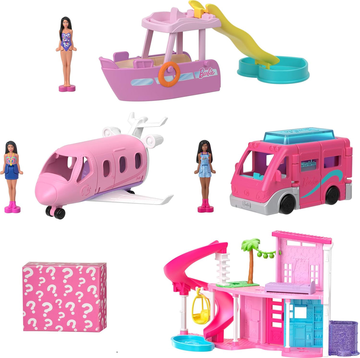 Mini Barbieland Dreamhouse & 3-Vehicle Playset