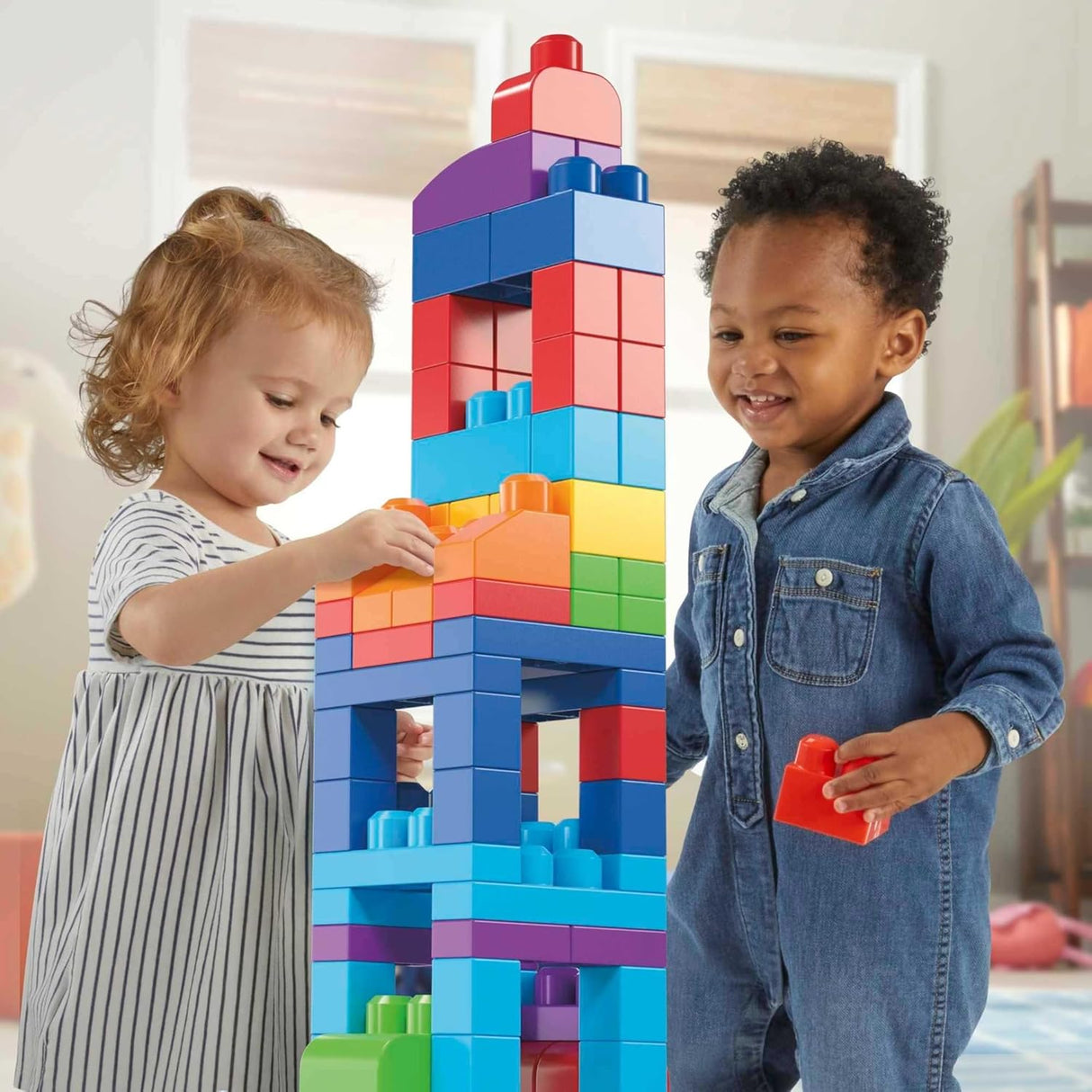 MEGA BLOKS Big Building Bag with 80 Pieces and Storage