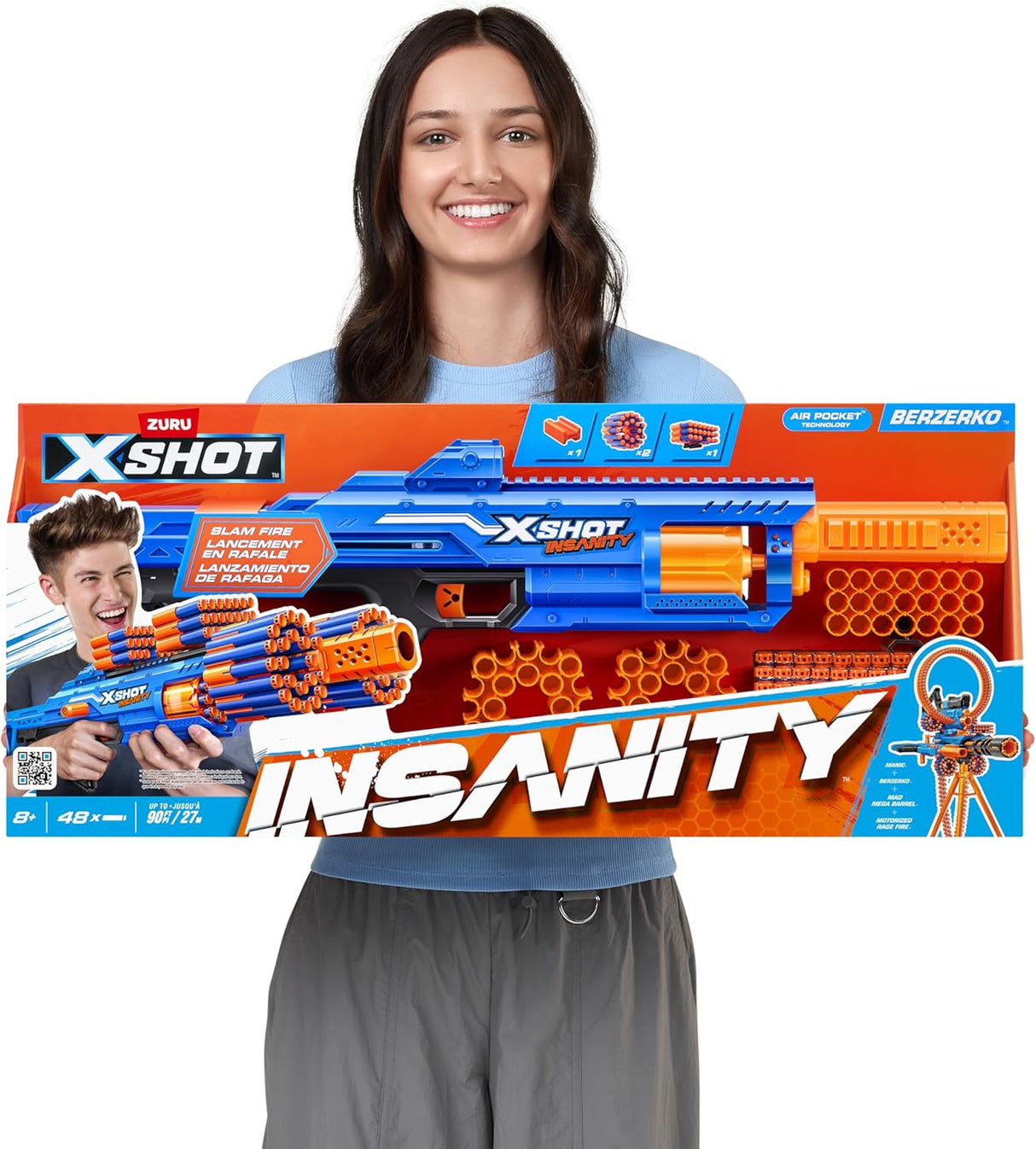 Zuru XShot Insanity Berzerko Foam Blaster with 48 Darts - Blasting Fun