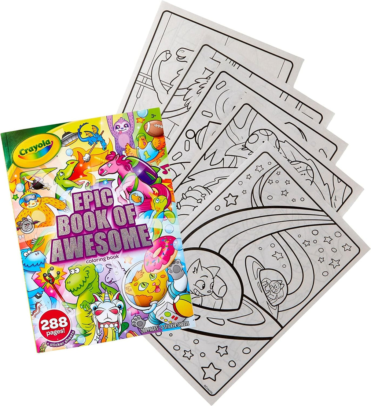 Crayola Epic Book of Awesome, All-in-One Coloring Book Set 288 Pages