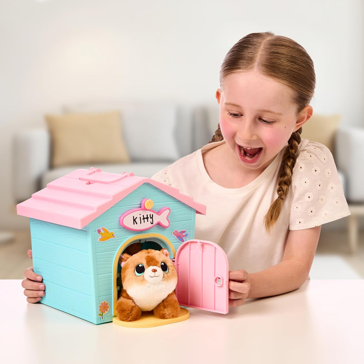 Little Live Pets My Kitty's Home Mini Playset Mystery Plush Toy 1 Of 3 Kittens To Discover Build Decorate And Reveal 10.3cm/4in Tall Plush Incl