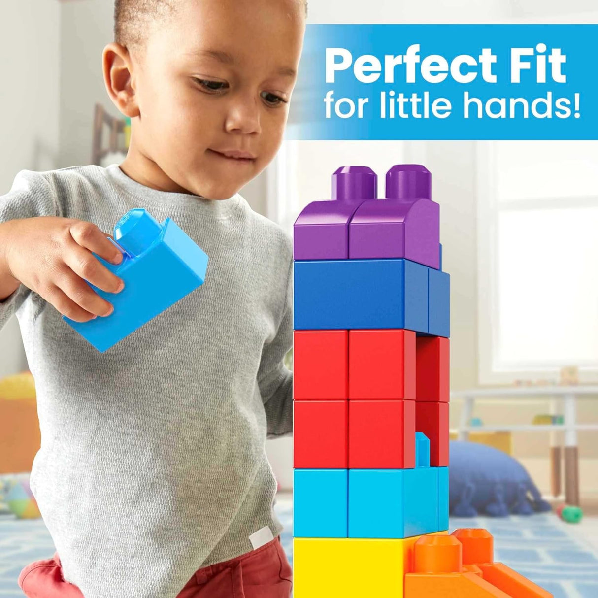 MEGA BLOKS Big Building Bag with 80 Pieces and Storage