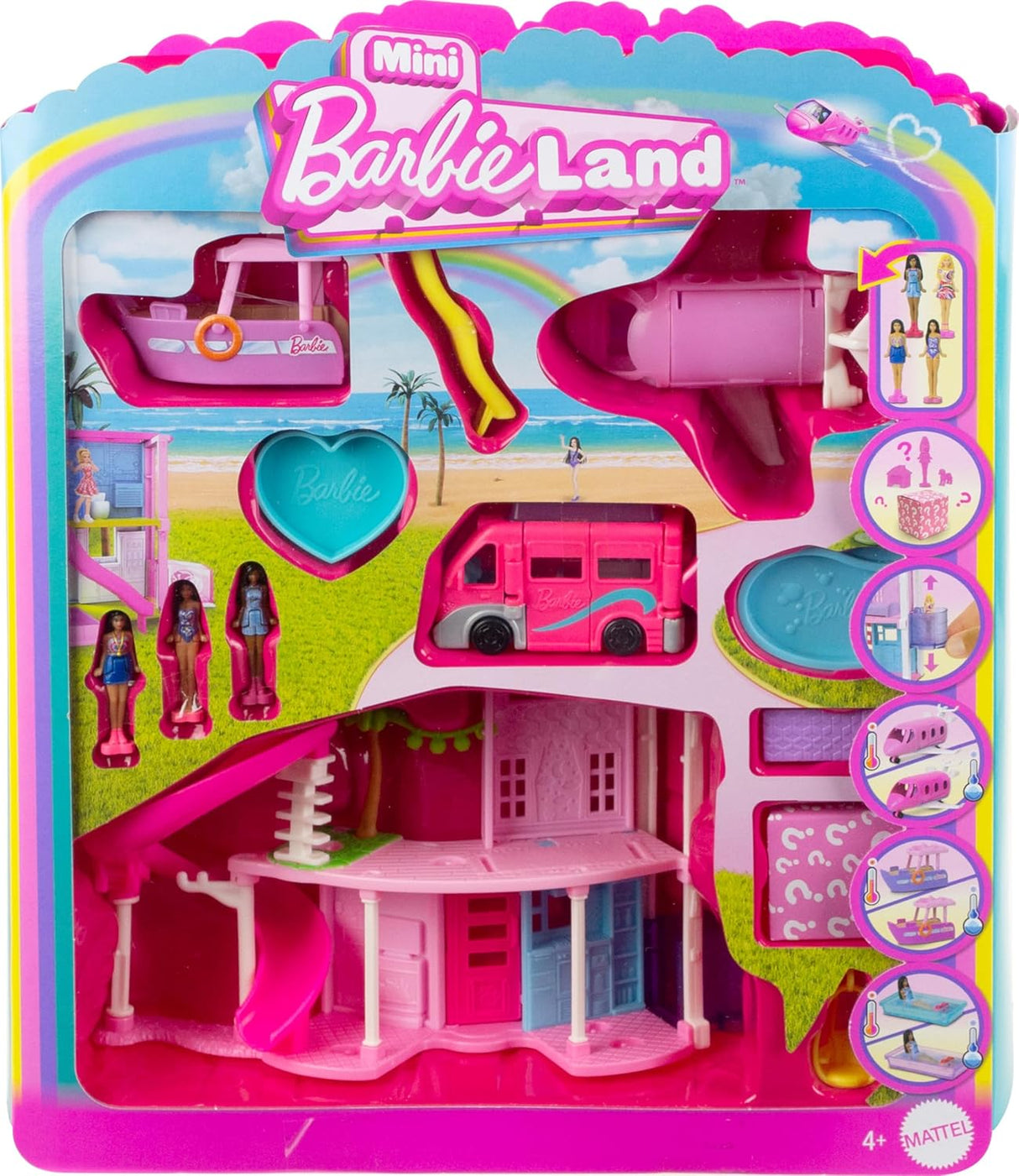 Mini Barbieland Dreamhouse & 3-Vehicle Playset