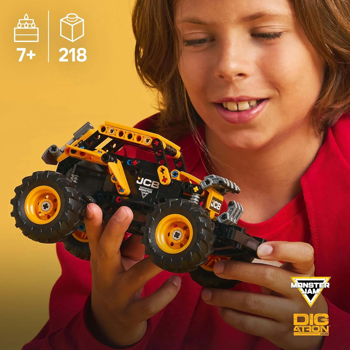 LEGO Technic Monster Jam DIGatron Pull-Back Truck Toy - Vehicle Building Set for 7+ Year Old Boys & Girls Who Love Creative Play - Gift Idea 42199