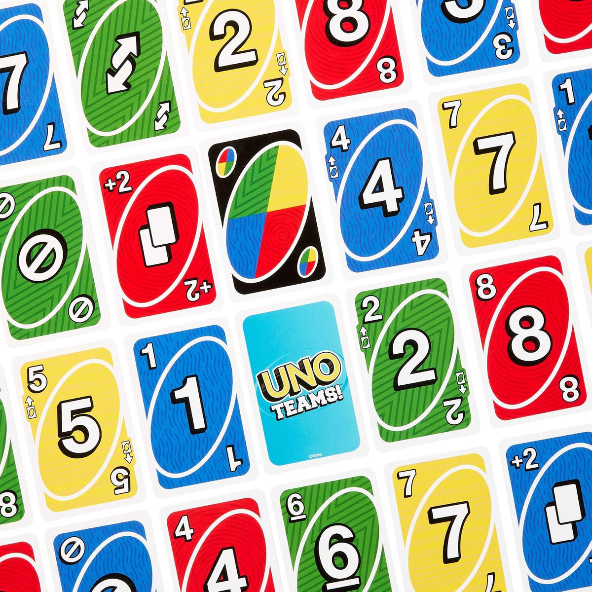 UNO Teams Card Game for Family Nights and Travel with Colorblind Accessible Cards