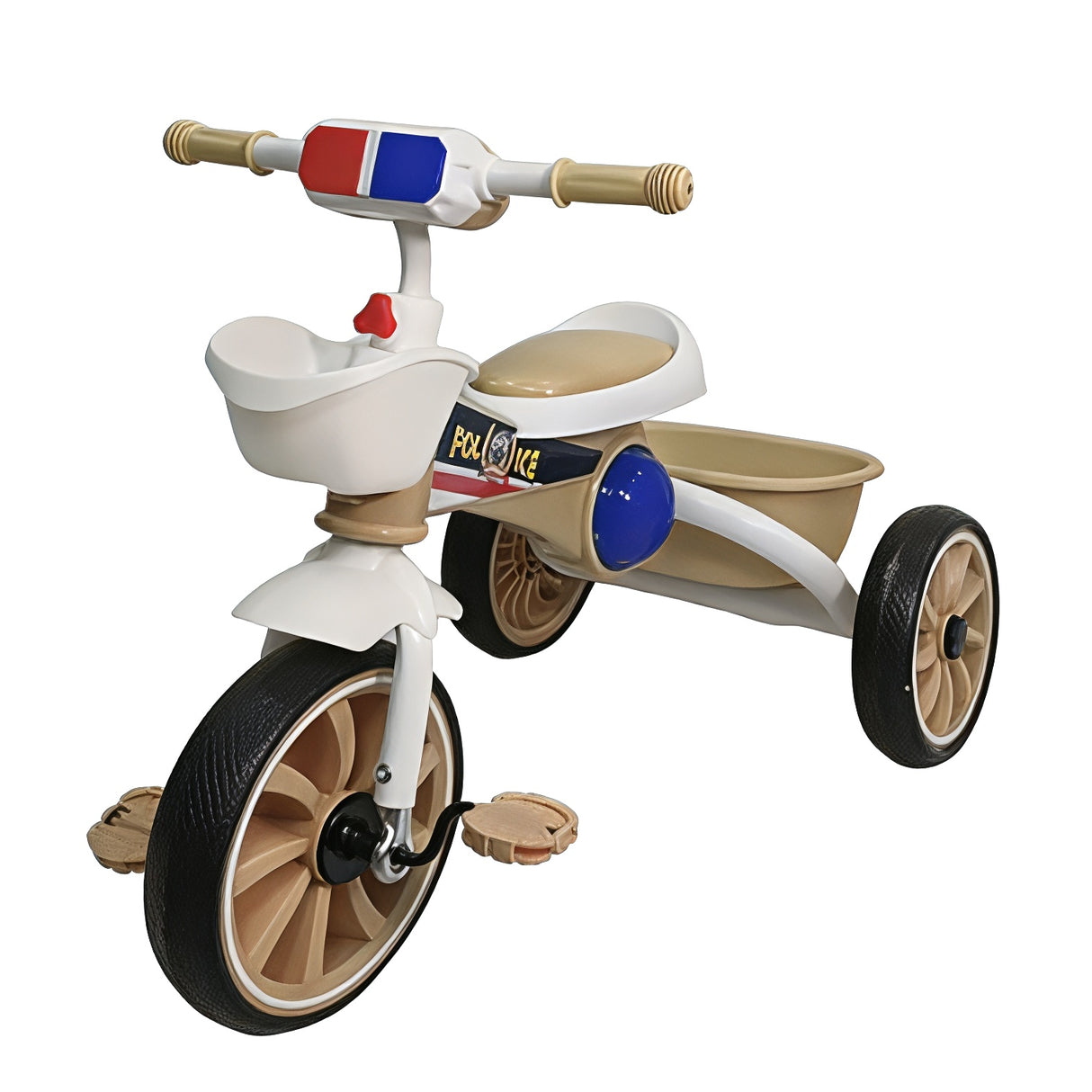 Police Tricycle for Kids – Ride-On Toy Bike with Lights, Music & Safety Design