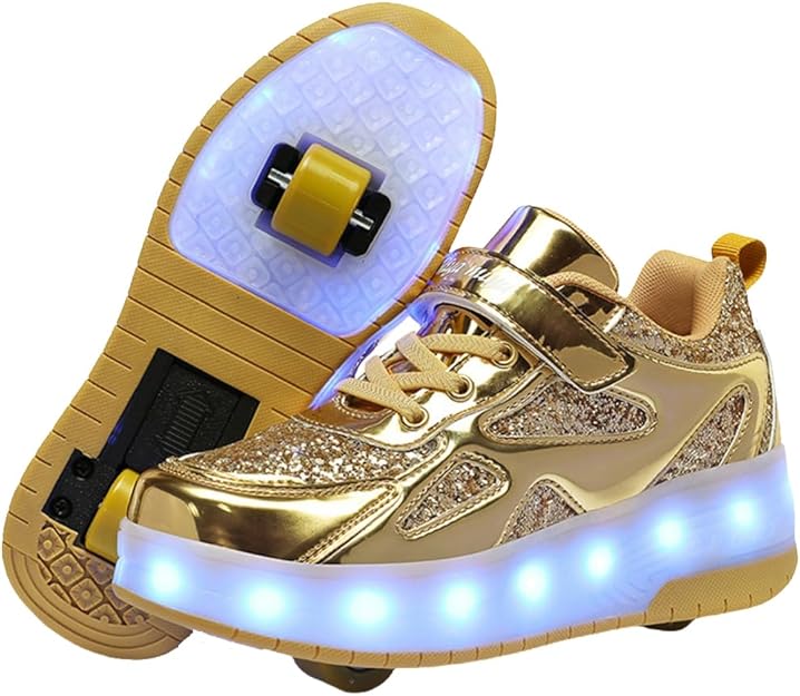 Roller Skates Shoes LED Light Size 30 Assorted