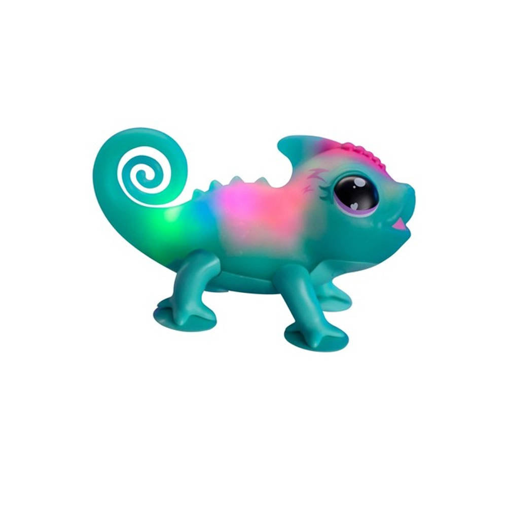 Little Live Pets Chameleon - Interactive Color-Changing Light-Up Toy with 30+ Sounds & Emotions, Repeats Back, Beat Detection (Ages 5+)
