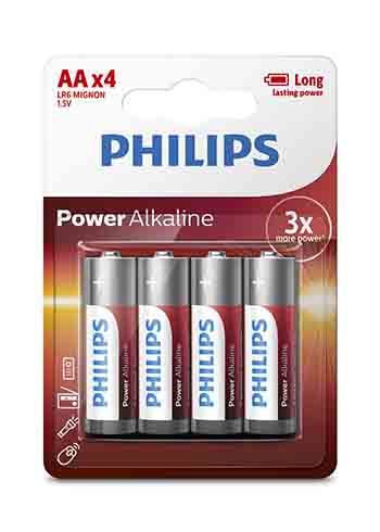 4-Piece Power Alkaline LR6 Battery Set