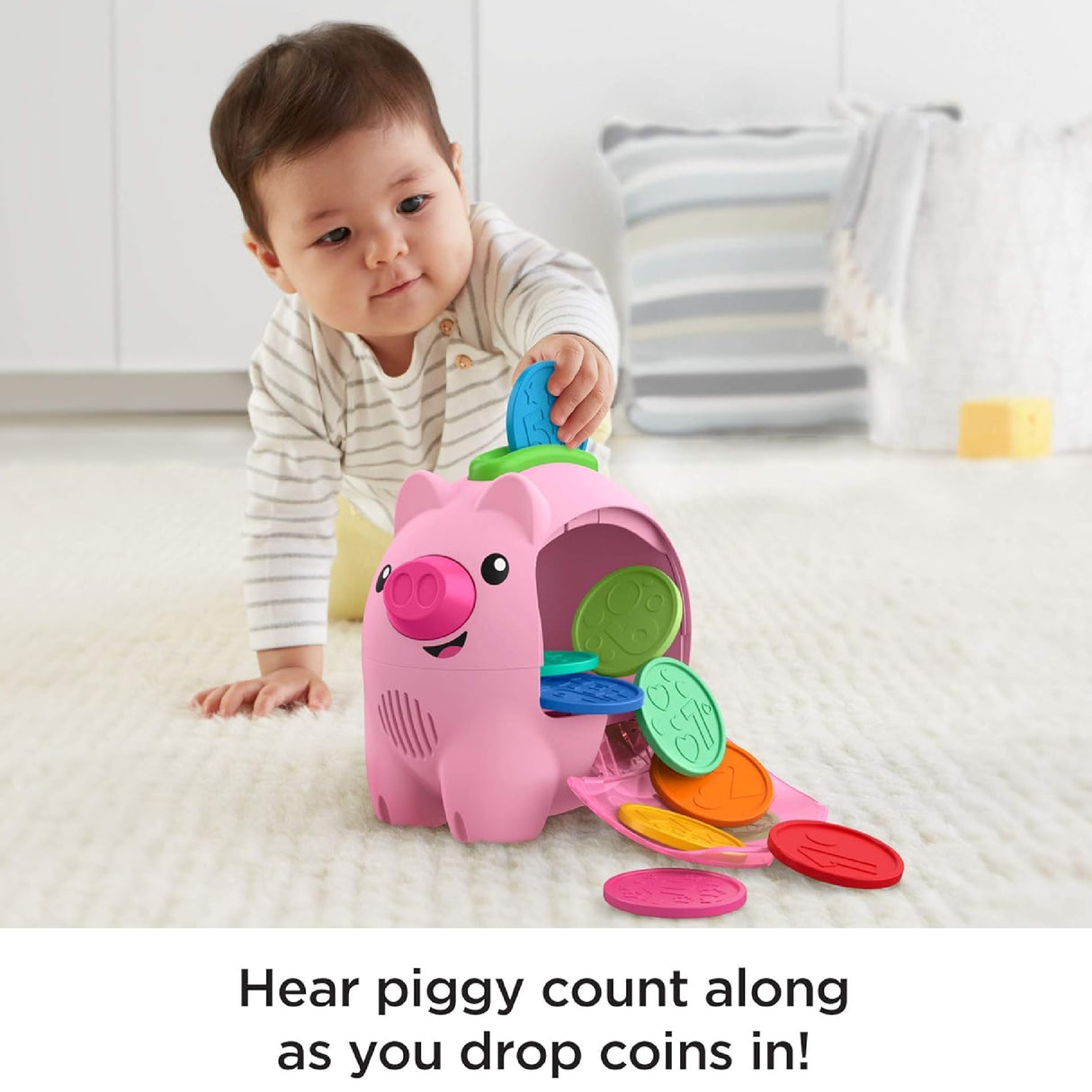 Fisher-Price Laugh & Learn Musical Toy Count & Rumble Piggy Bank