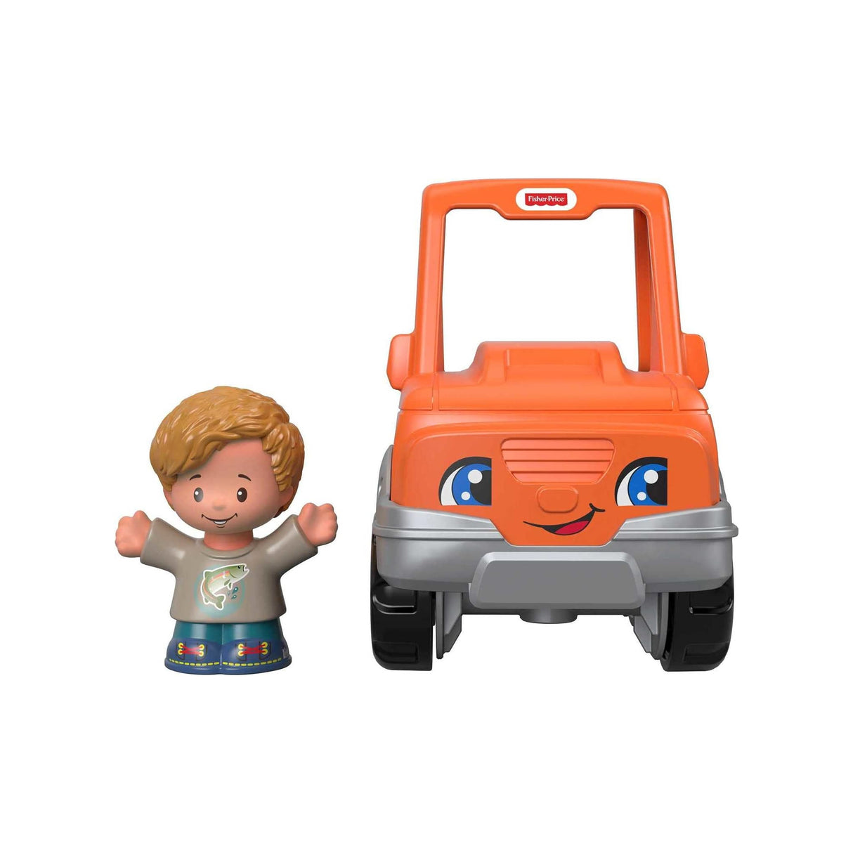 Fisher-Price Little People Help A Friend Pick Up Truck Orange Vehicle & Figure