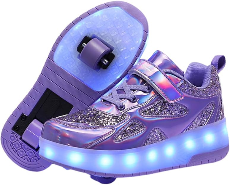 Roller Skates Shoes LED Light Size 30 Assorted