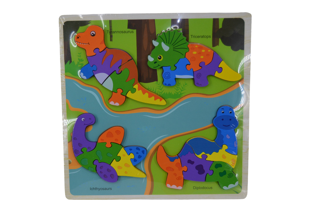 Dinosaur Wooden Puzzles – Kids Educational Jigsaw Puzzle