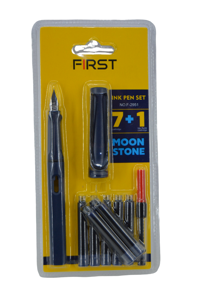 Fountain Pen Set – 7+1 Moonstone (Assorted Colors, Sold As Single)