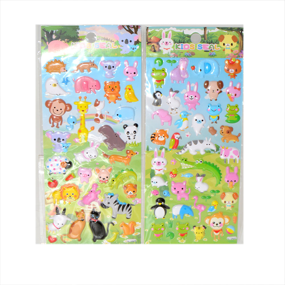 Cute Animal Sticker Small (Assorted Colors, Sold As Single)