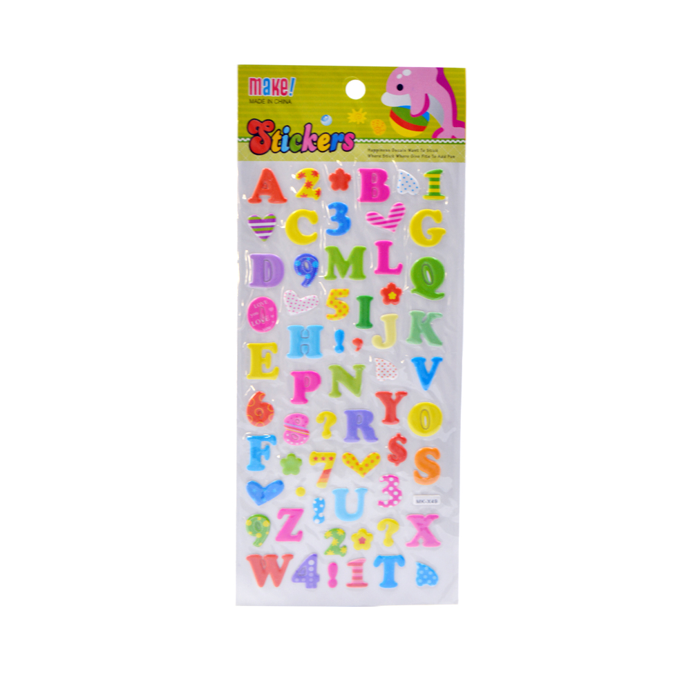 Puffy Stickers Assorted Mk X44