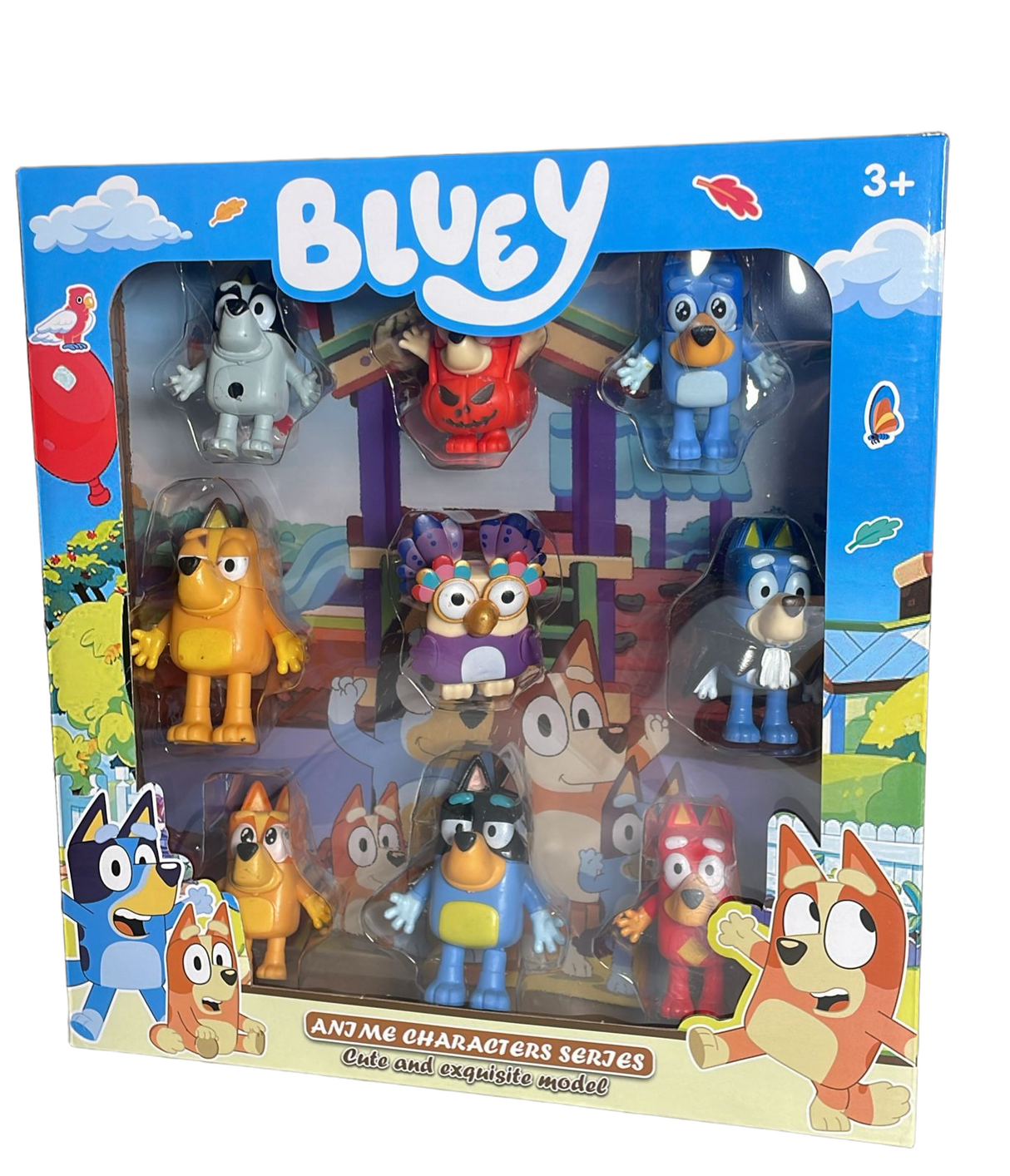 Bluey 9 Piece Figure Set