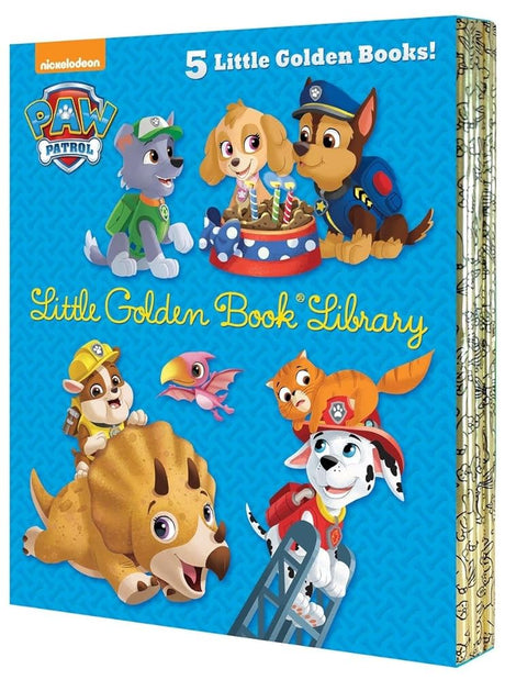 Book cover image of PAW Patrol Little Golden Book Library (PAW Patrol): Itty-Bitty Kitty Rescue; Puppy Birthday!; Pirate Pups; All-Star Pups!; Jurassic Bark!