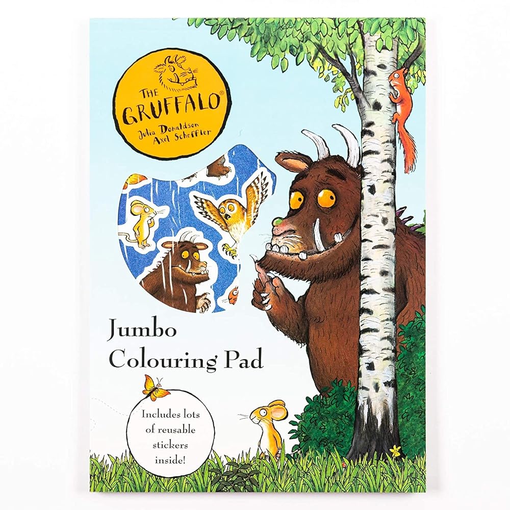 Book cover image The Gruffalo Jumbo Colouring Pad