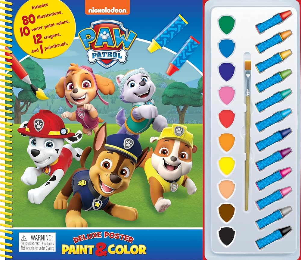 Book cover image Paw Patrol Deluxe Poster Paint & Color