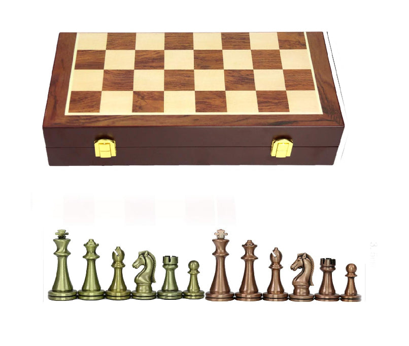 Magnetic Chess Board Game – Large Size with Metal Chess Pieces
