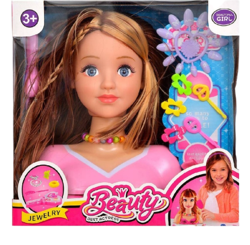 Beautiful Girl Styling Head Doll