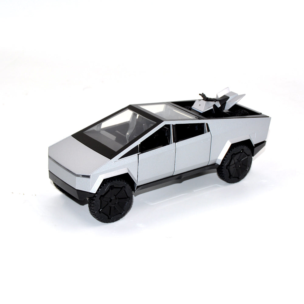 Tesla Cybertruck With Quad Bike Model 1:24 Scale (3 Assorted Colors, Sold As Single)