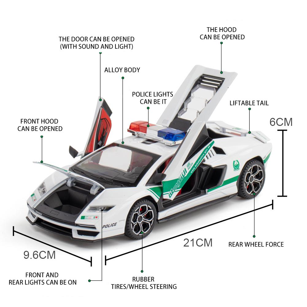 Lamborghini Countach Dubai Police Model 1:24 Scale