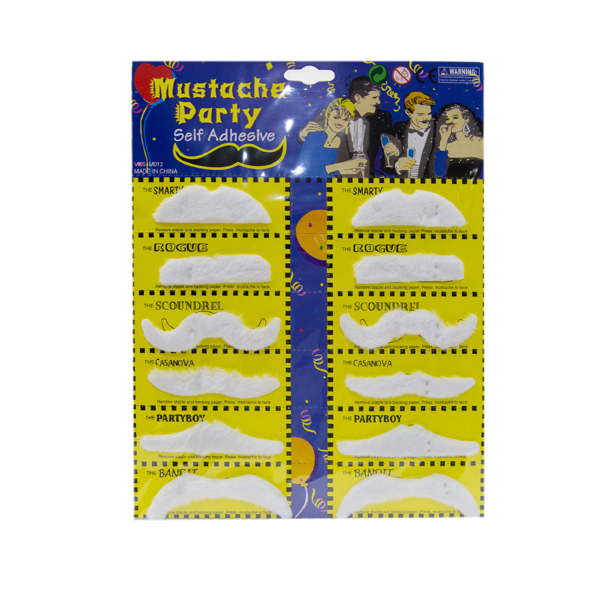 White Mustache Sticker