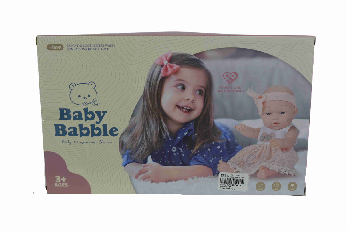 Baby Babble Soft Doll Cuddly & Safe for Toddlers