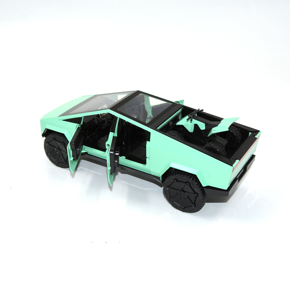 Tesla Cybertruck With Quad Bike Model 1:24 Scale (3 Assorted Colors, Sold As Single)