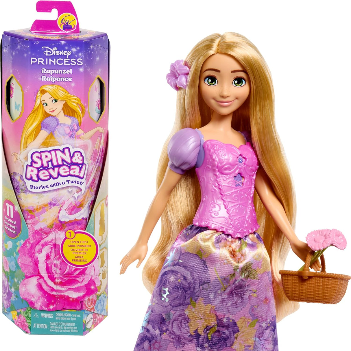 Links to Disney Princess Spin & Reveal Rapunzel Fashion Doll Set by