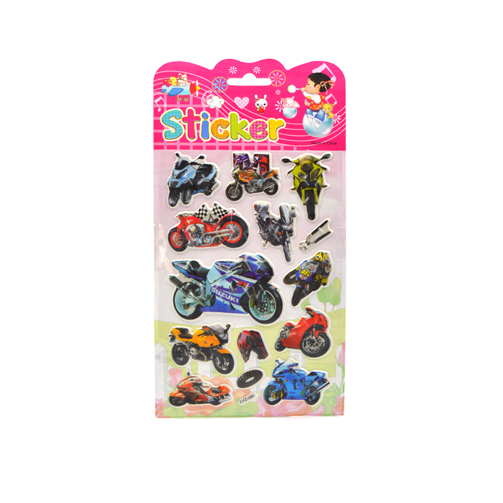Motor Bike Puffy Stickers