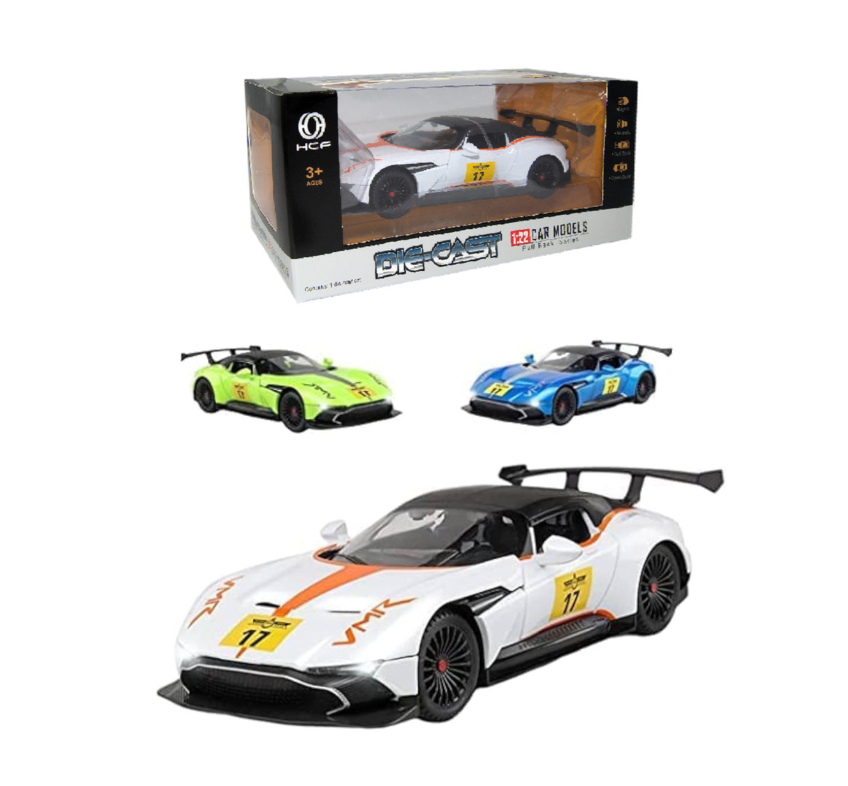 Links to DIE CAST ASTON MARTIN GT CAR 1:22 SCALE ASST 3 by