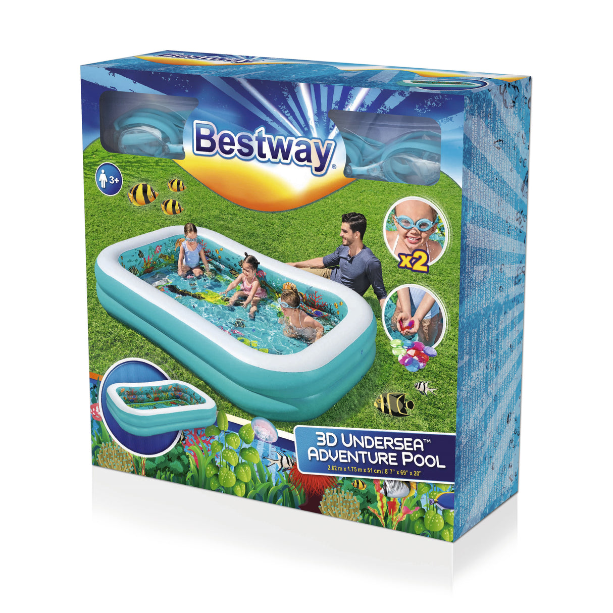 Bestway 3D Undersea Adventure Inflatable Play Pool