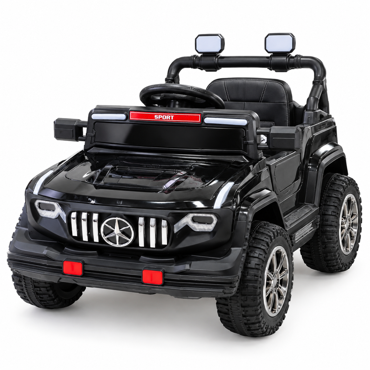 Children Electric Ride-On SUV Car with dual motors and parental remote steering wheel for toddlers