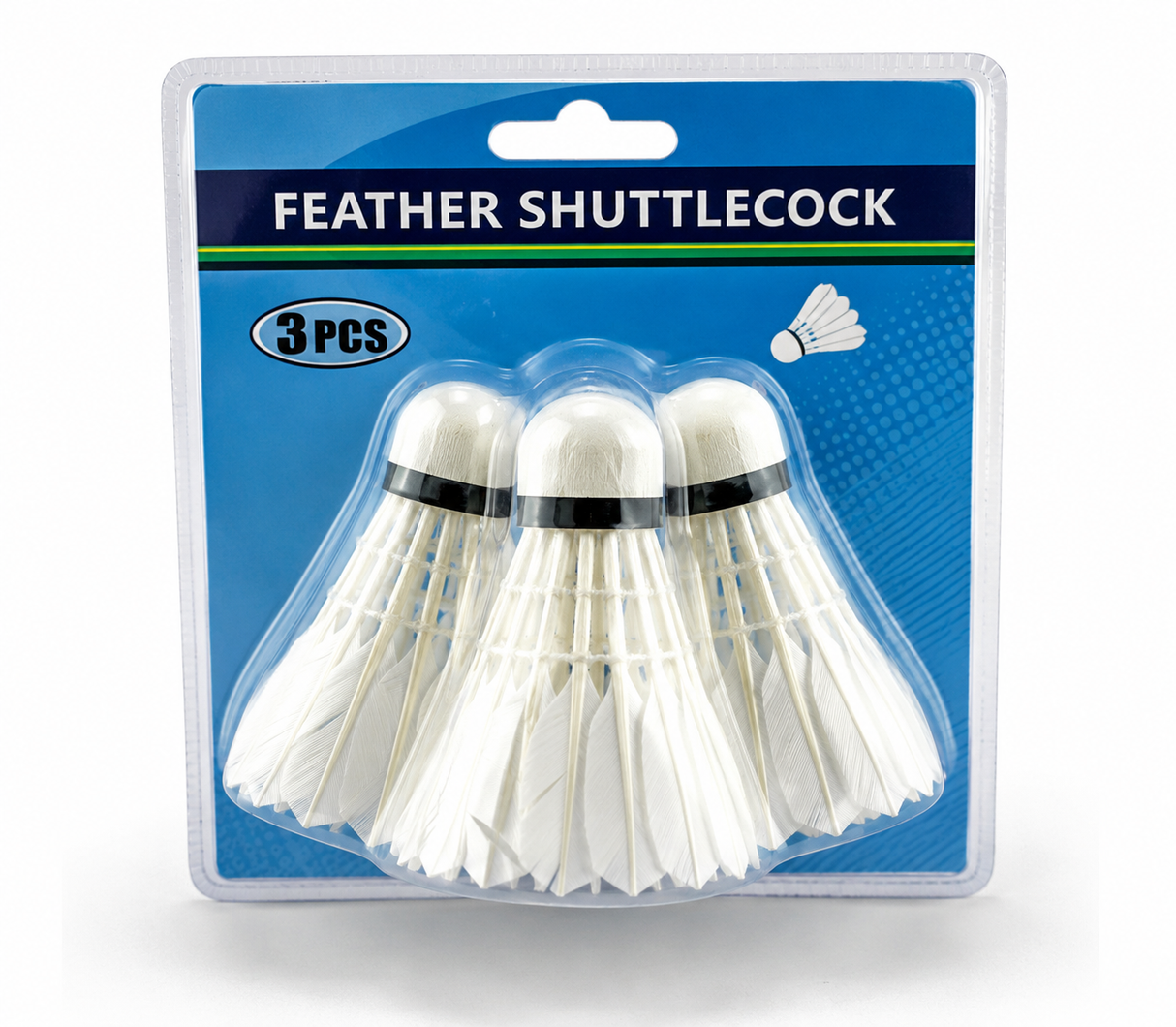 3 PCS Feather Shuttlecock – Durable Badminton Birdies for Indoor & Outdoor Play