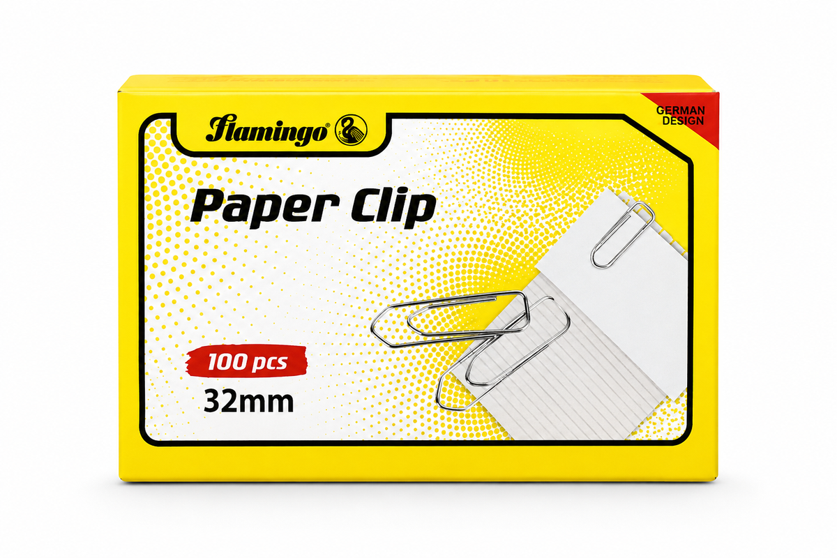 Flamingo Paper Clips 32MM – 100 PCS