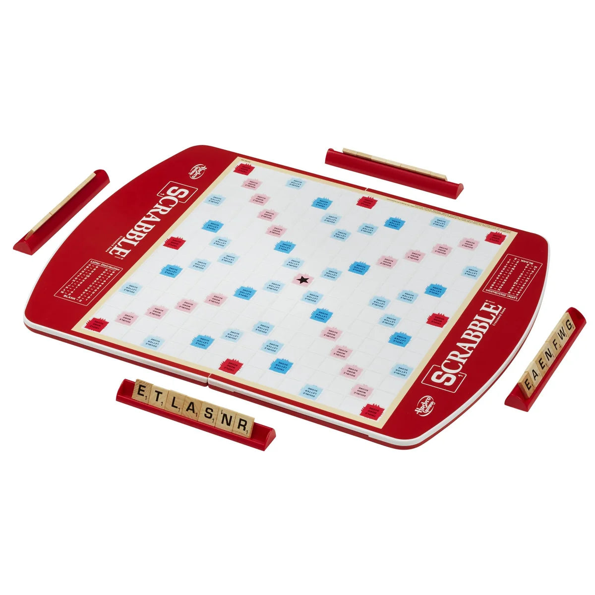 Hasbro Gaming Scrabble Deluxe Edition Word Game – Rotating Board & Carrying Case, 2–4 Players, Ages 8+