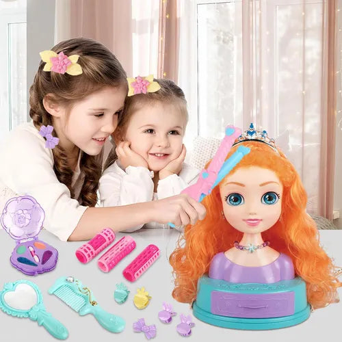 Hair Styling 4-in-1 Doll Head Toy Kit Assorted designs