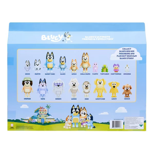 Bluey Neighborhood Friends Mini Figure: Articulated Character Toy Set
