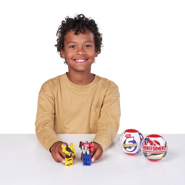 5 Surprise Transformers Series 1 - Official Mini Collectible Robot Figures with Accessories and Rare Gold Bumblebee - Assorted