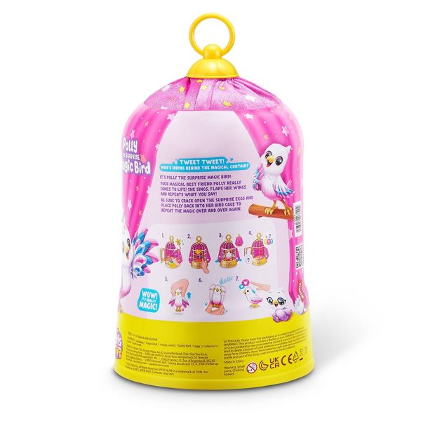 Pets Alive Polly the Magic Bird - Interactive Repeating Parrot with Hatching Baby, Wand, and 10+ Tricks - Multicolor