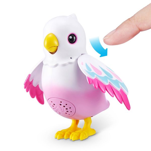 Pets Alive Polly the Magic Bird - Interactive Repeating Parrot with Hatching Baby, Wand, and 10+ Tricks - Multicolor