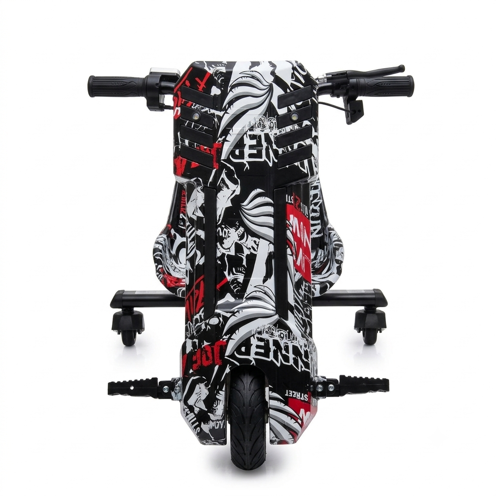 Electric Drifting Scooter for Kids with 36V 250W motor, Bluetooth, LED lights, and included helmet